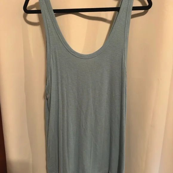 Arteries Very Soft Women's Sleeveless Ribbed Tank Top - Light Blue - Picture 3 of 3